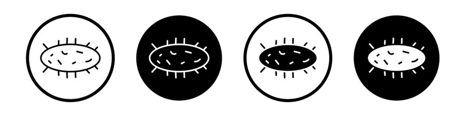 Poster - Sea cucumber icon collection in black and white filled and outlined style for web.