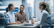 © Gorodenkoff - Female Doctor Consults a Couple in Hospital Office, Discussing Medical Diagnostics and Treatment Options. Couple Talking with Physician About IVF, Parenthood, Psychological Issues