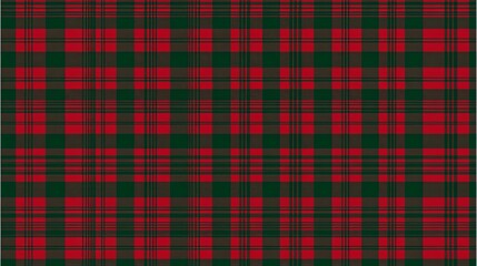 Wall Mural - Red and Green Plaid Texture Seamless Pattern Design, Festive Background, Tartan Fabric, Christmas Design. plaid pattern, tartan