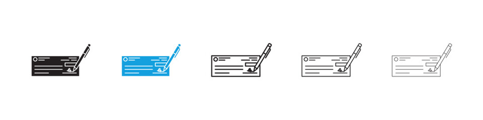Wall Mural - money check icons vectors for web designs.