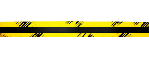 yellow caution tape band isolated on white or transparent png