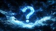 © InspirationDesign - Glowing question mark in cosmic space. Perfect for mystery and universal questions concept imagery.
