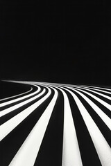 Poster - An artful perspective capturing light trails passing by a quiet pedestrian crossing, emphasizing the stark contrast between motion and stillness,
