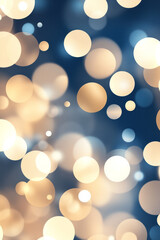 Aufkleber - A smooth gradient design where golden bokeh circles softly fade into cobalt-blue shadows, exuding elegance and mystery,