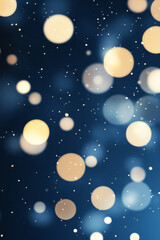 Aufkleber - A gentle out-of-focus look at twinkling gold confetti shimmering on a subdued navy backdrop, forming an ethereal bokeh pattern,