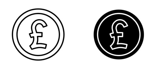 Wall Mural - pound icons vector illustrations for apps and web