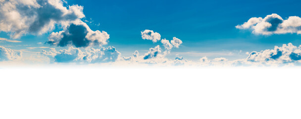Wall Mural - blue sky and clouds background in png isolated on transparent background