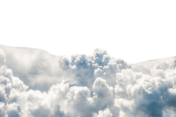 Wall Mural - white fluffy cumulus and cirrus clouds background in png isolated on transparent background