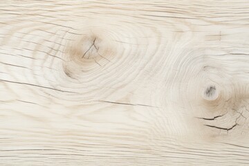 Wall Mural - Light wooden board surface with knots and cracks forming a natural texture