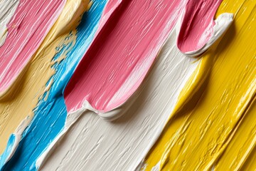 Aufkleber - Colorful abstract paint texture with vibrant strokes in various shades creating a dynamic visual experience