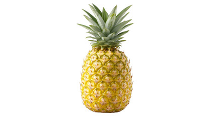 Wall Mural - Ripe pineapple on vibrant green and yellow tropical background, fresh, juicy, delicious