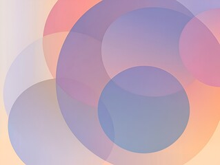 Sticker - Soft pastel circular gradients overlapping in a harmonious abstract design with a modern vibe