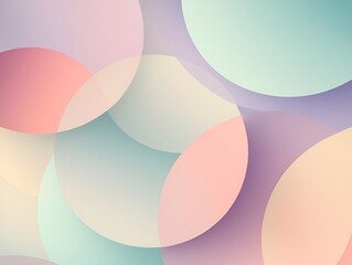 Sticker - Soft pastel circular gradients overlapping in a harmonious abstract design with a modern vibe