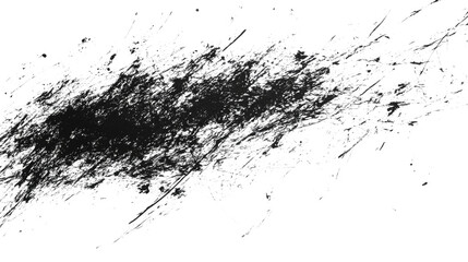 Wall Mural - the image displays an abstract black and white ink splash with a dynamic and energetic texture.