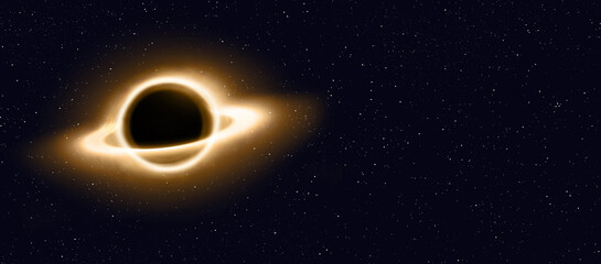 Wall Mural - black hole in deep space illustration