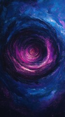 Wall Mural - Abstract cosmic vortex with swirling blue and purple nebula patterns