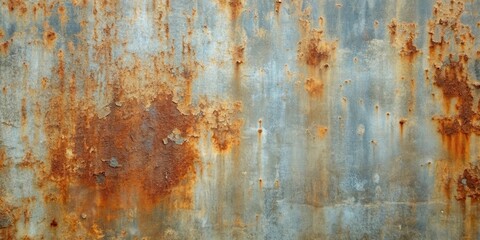 Wall Mural - Textured Rusted Metal Surface A Detailed Close-Up Showing Extensive Corrosion and Patina