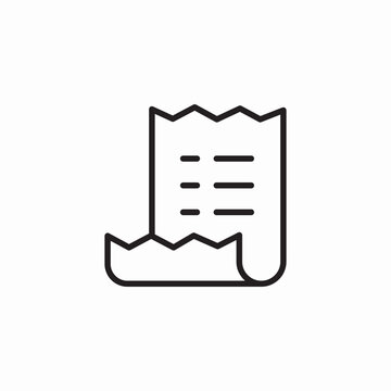 receipt paper icon sign vector