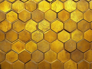 Wall Mural - Hexagon Wall Close Up