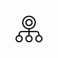 management tree icon sign vector