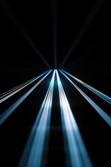 Wall Mural - Light Streaks on Black Background
