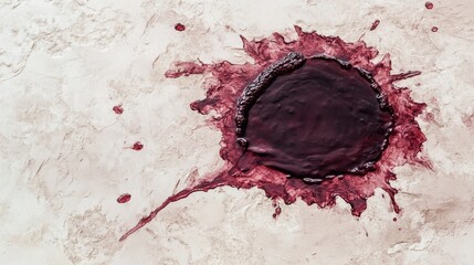 Poster - Abstract Red Liquid Spatter on Light Surface