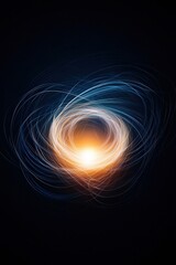 Wall Mural - a blurry image of a circle with a bright orange center