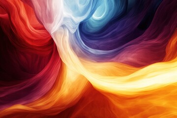 Wall Mural - abstract swirling colors, digital art, vibrant background, website design