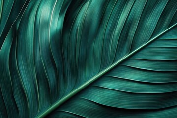 Wall Mural - Close-up of Green Leaf