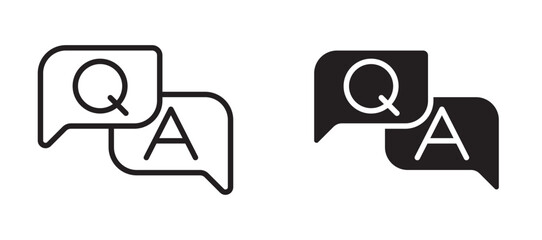Wall Mural - qna icons set for apps and web.