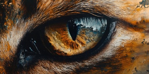 Wall Mural - Cat's Eye Close Up