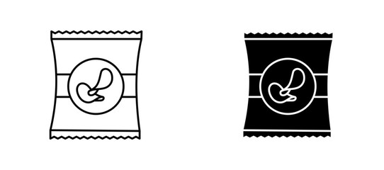 Wall Mural - snacks icons set for apps and web.