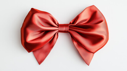 A bow tied with a red ribbon