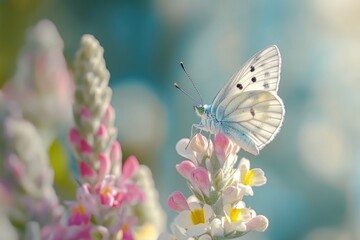 Wall Mural - Butterfly on flower