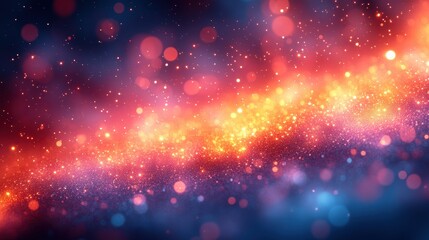 Poster - This stunning abstract cosmic background features vibrant colors and sparkling lights, creating a mesmerizing visual effect of deep space.