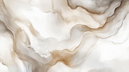 Wall Mural - A painting of a wave with a brown and white color scheme