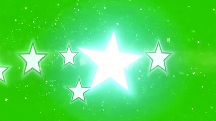 Wall Mural - Shiny Christmas star background with a festive winter design Green Screen background