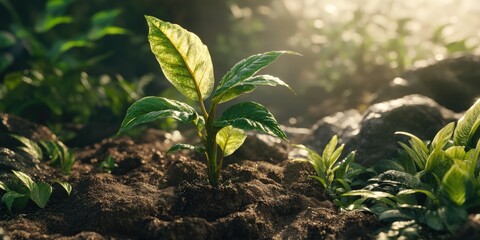 Poster - Seedling emerging from soil