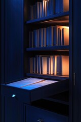 Sticker - Book Shelf with Many Books