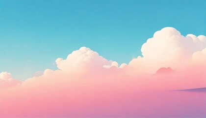 Wall Mural - cloudy and sky at winter in the illustration background
