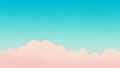 Wall Mural - pink background with clouds