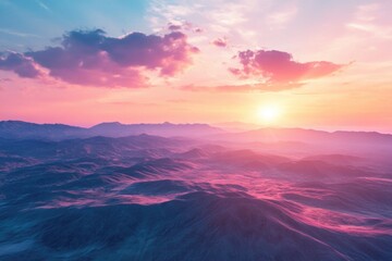 Wall Mural - Mountain Range at Sunset