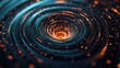 © Wed - Modern abstract spiral shapes in motion with bright highlights creating a dynamic and futuristic visual effect