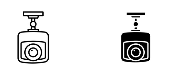 Wall Mural - vehicle dvr camera icon set in black color for ui designs