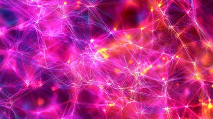 Luminous Webs of Static Connections Crisscrossing in Vibrant Patterns