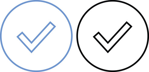 Wall Mural - verified tick badge icon set isolated on transparent background. social media official account tick 