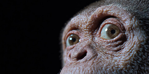 Canvas Print - Close-up of Primate Face and Eyes