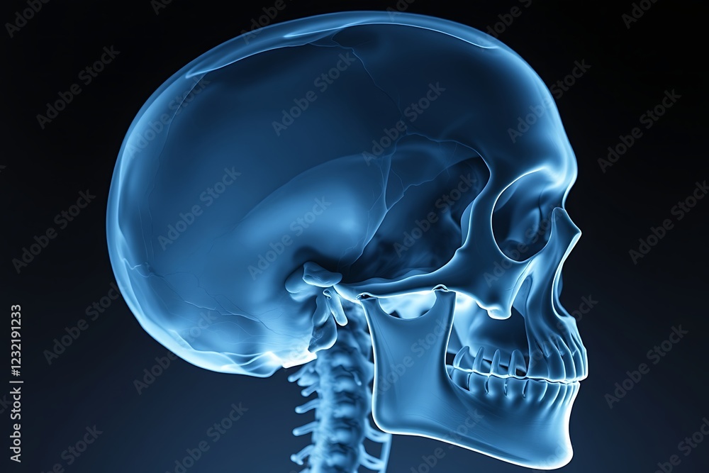Human Skull Anatomy 3d Model Medical Illustration Stock Illustration ...