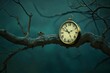 © Suresh Thangavel - A melting clock draped over a tree branch