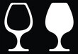 © Pure Solution - Collection of icons of glasses for various drinks in flat form. Several glass icons of beer, wine, alcohol, brandy, martini, champagne, Vector illustration isolated on transparent background